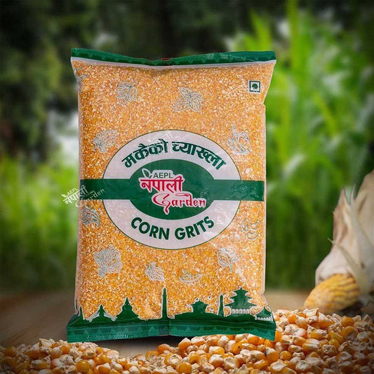 Nepali Garden Yellow Corn Grits (Makai ko Chyakhla)-1000Gm