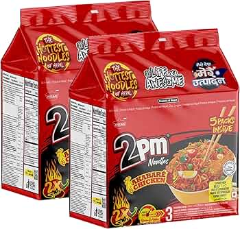 2PM Akabare Chicken Noodles 2x spicy- 500Gm (100Gm x 5 packs)