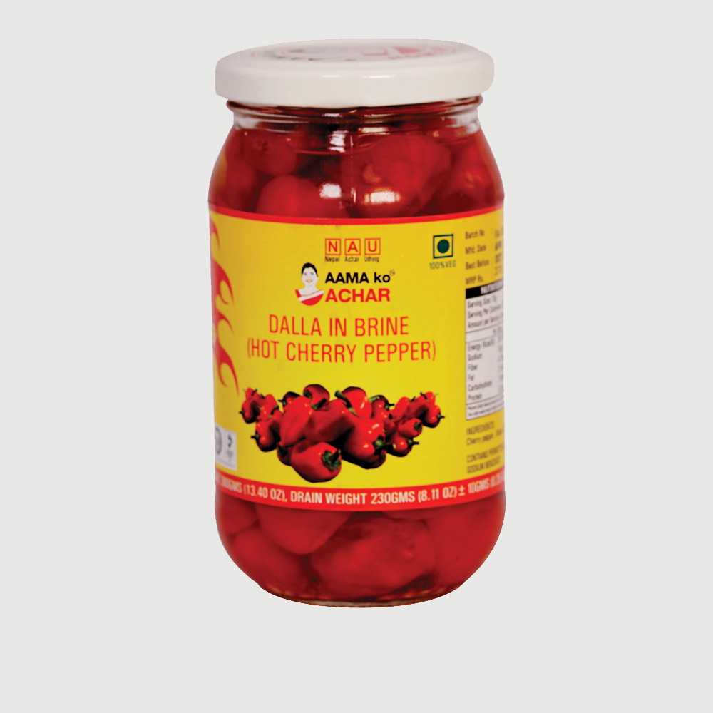 Aama Ko Achar Dalla in Brine (Hot Cherry Pepper)-380Gm