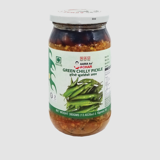 Aama Ko Achar Green Chilly Pickle-380Gm