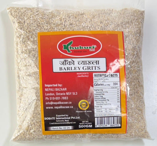 Khukuri Brand Barley Grits (Jau ko Chyakhla)-500Gm