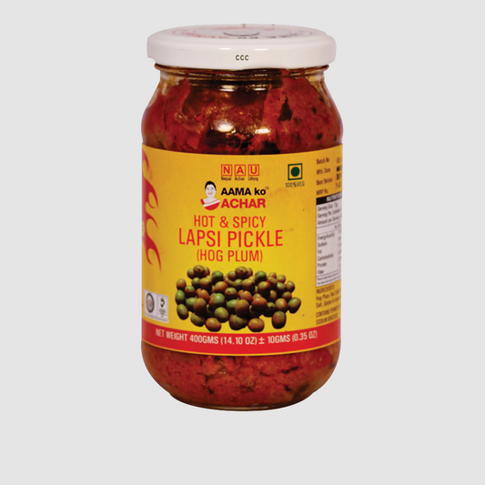 Aama Ko Achar Hot & Spicy Lapsi Pickle (Hog Plum)-400Gm