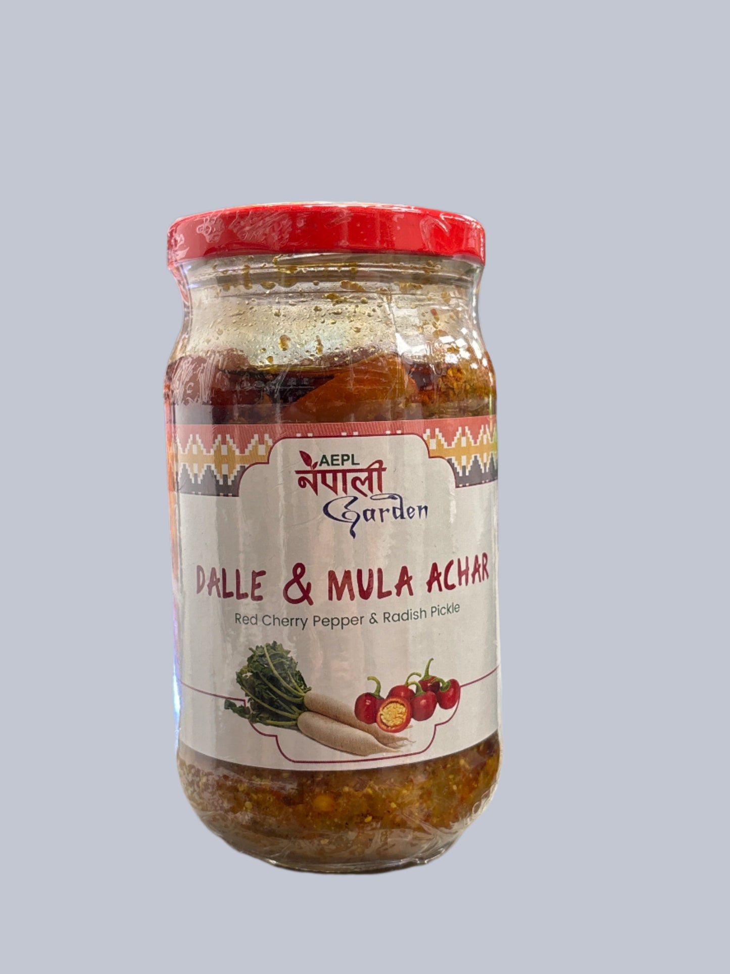 Nepali Garden Dalle & Mula Achar (Red Cherry Pepper & Radish Pickle)-350Gm