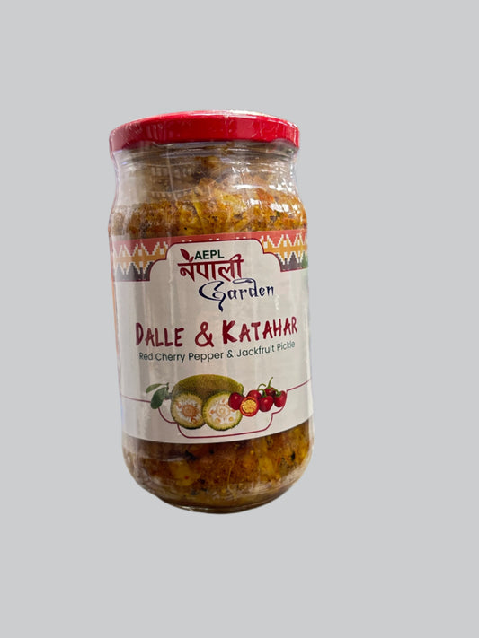 Nepali Garden Dalle & Katahar (Red Cherry Pepper & Jackfruit Pickle)-350Gm