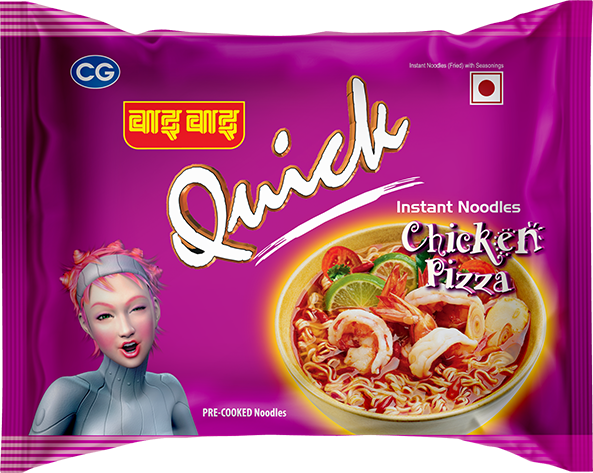 Wai Wai Instant Quick Chicken Pizza-75Gm